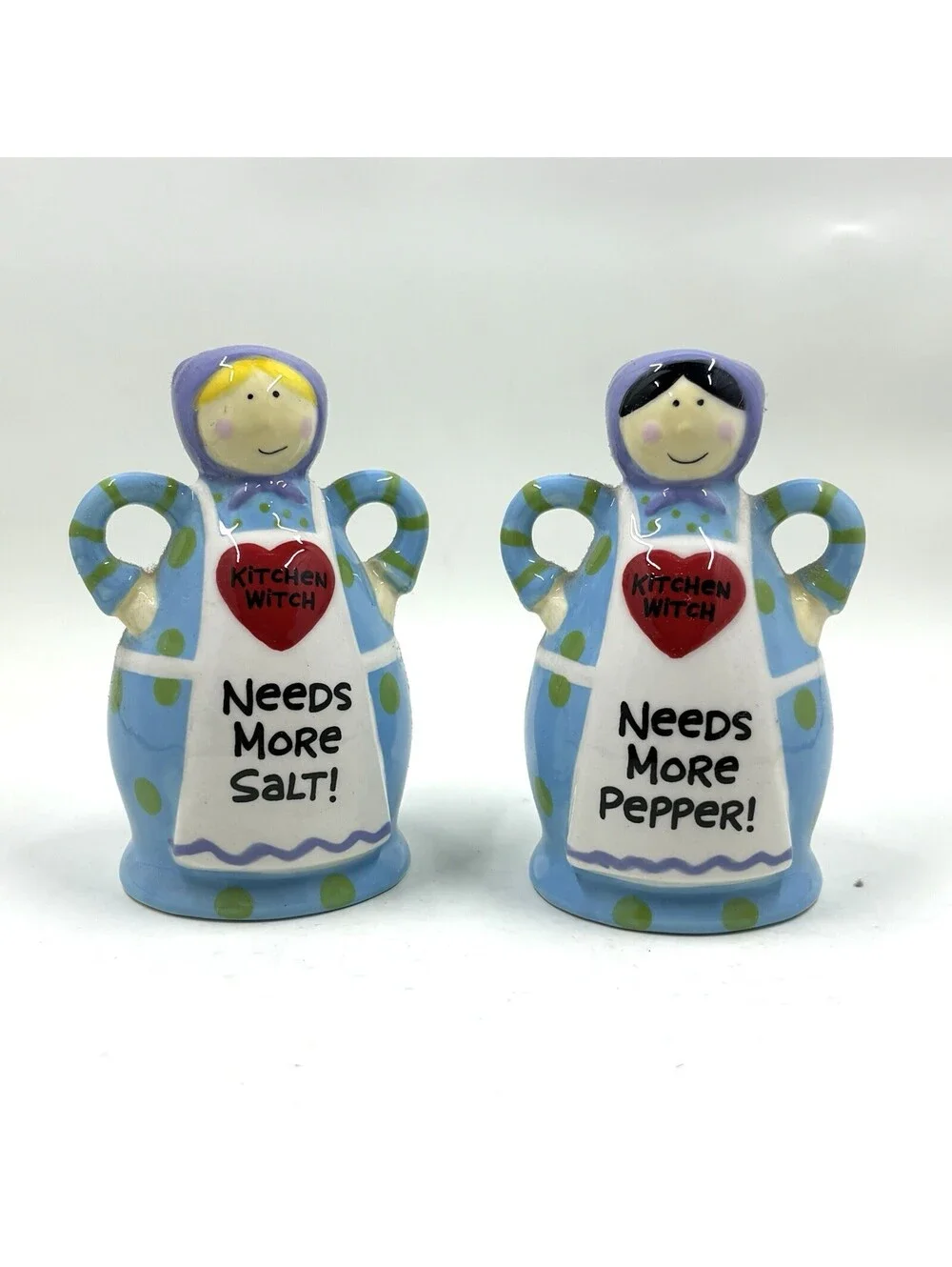 Kitchen Witch porcelain Salt and Pepper shaker